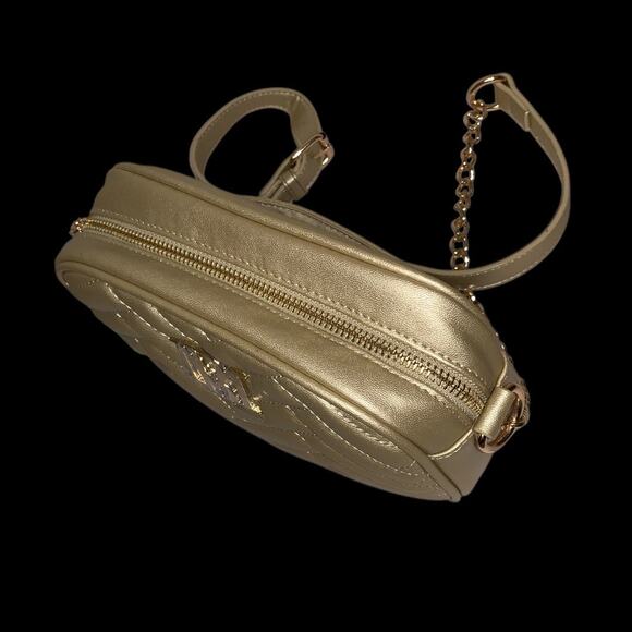 Badgley Mischka Vegan Leather NWT Gold Crossbody Camera Bag - Picture 9 of 15